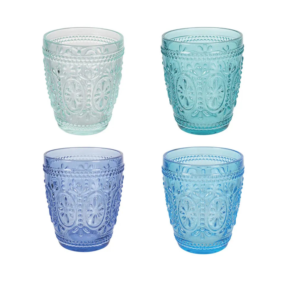 12 gota uji 300 ml në gotë në 4 nuanca të ndryshme blu - kometa Viadurini