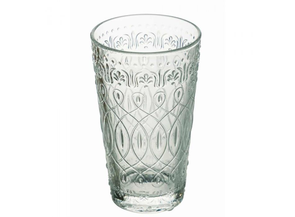 12 gota pije qelqi të dekoruara për pije - marokobike Viadurini