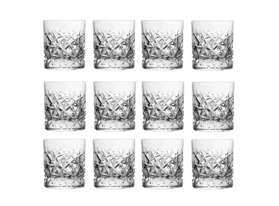 12 gota të cilësisë së mirë Dof për ujë ose dizajn uiski në kristal - titan Viadurini