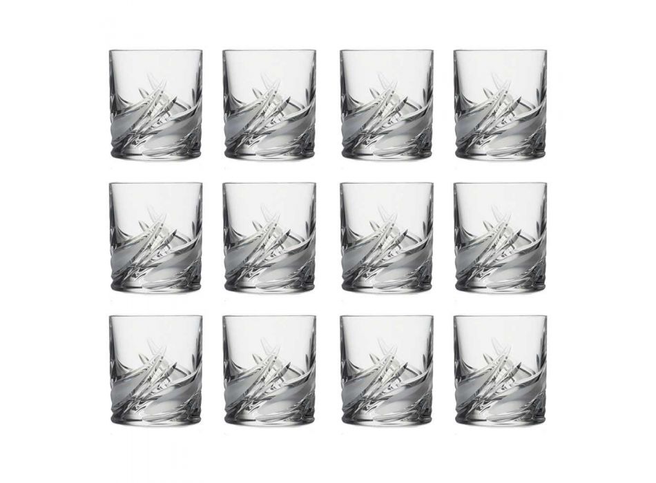 12 gota uiski me kristal të ulët me modë të vjetër - Advent