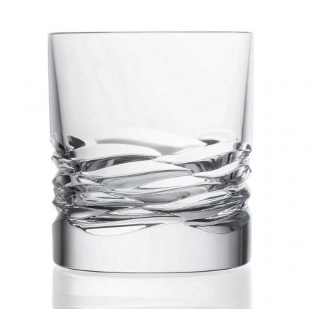 12 gota kristali dekor valë për uiski ose ujë me gumëzhitje dof - titan Viadurini