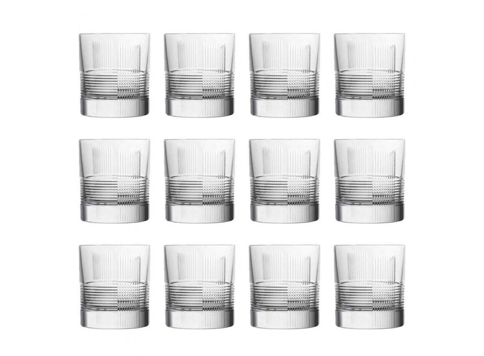 12 gota për ujë ose dizajn të cilësisë së mirë uiski në kristal të zbukuruar - i prekshëm