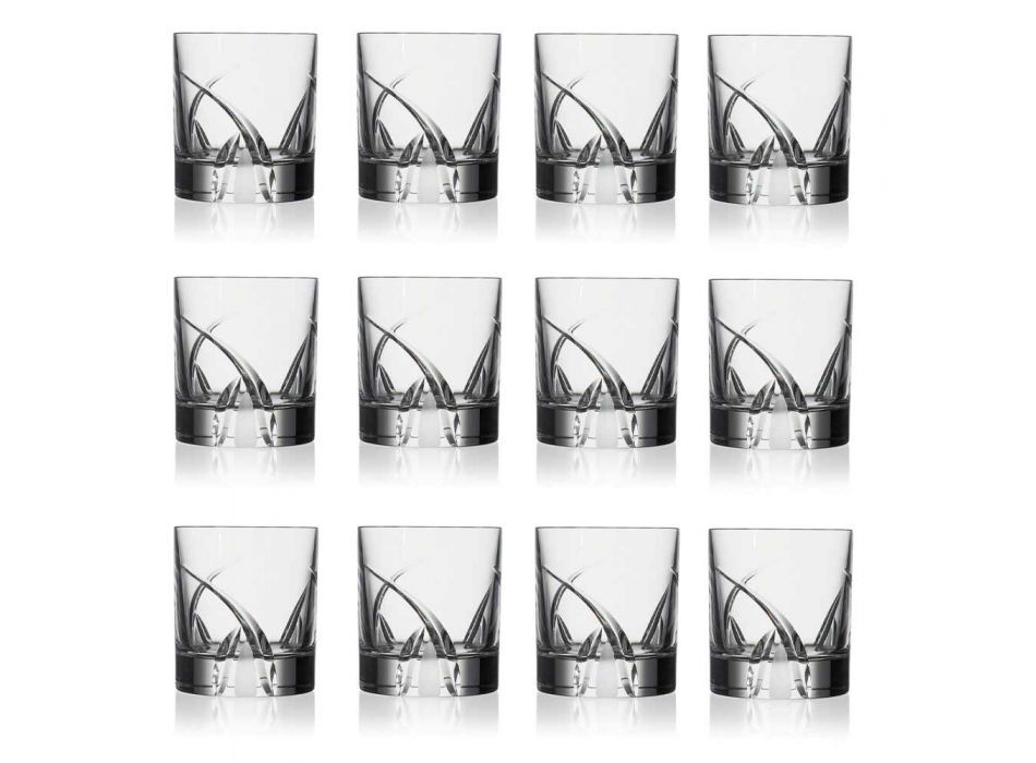 12 gota me gumëzhitje të ulët në dizajnin luksoz të kristalit Eco - Montecristo