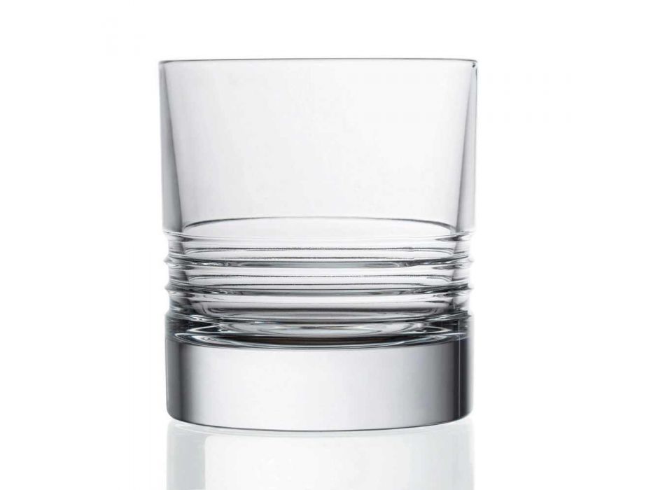 12 Tumbler Double gota të modës së vjetër kristal uiski - aritmi Viadurini