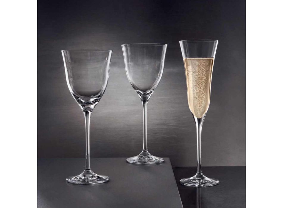 12 gota të verës së bardhë në dizajnin luksoz minimal të kristalit ekologjik - të lëmuara