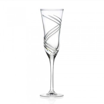 12 gota flaute shampanjë në kristal ekologjik të zbukuruar inovativ - ciklon