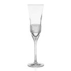 12 gota flaute për shampanjë në kristal ekologjik me dekor manual - Milito Viadurini