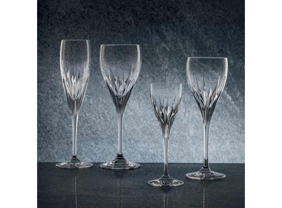 12 gota vere të bardha të dekoruara me dorë në kristal luksoz ekologjik - Voglia Viadurini