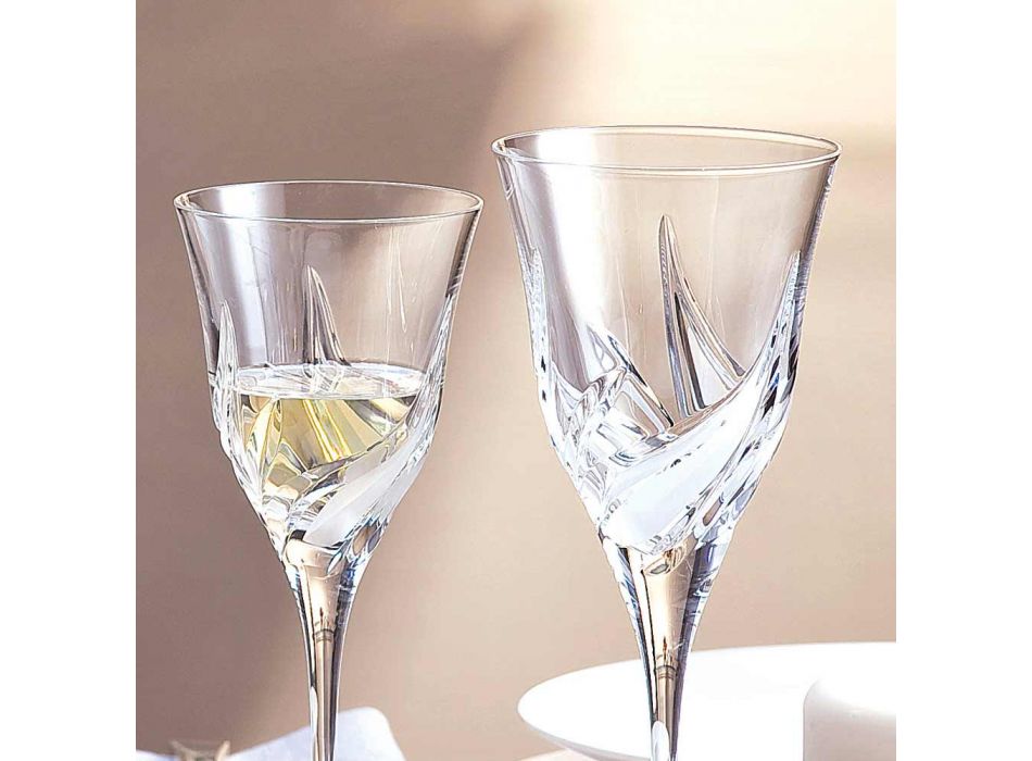 12 gota luksoze vere të bardhë në dekorimin e dorës Eco Crystal - Advent Viadurini