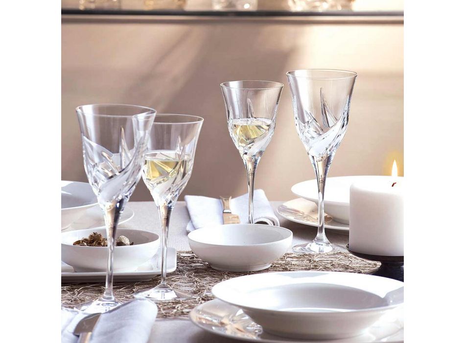 12 gota luksoze vere të bardhë në dekorimin e dorës Eco Crystal - Advent