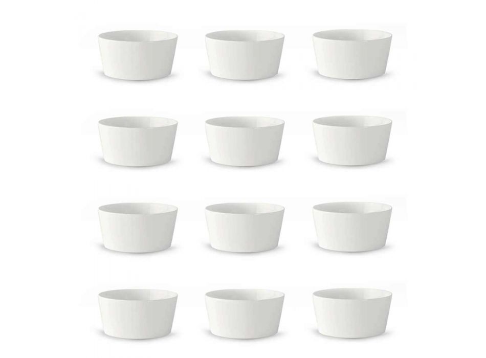 12 Akullore me Porcelan të Bardhë me Dizajn Moderne ose Kupat e Frutave - Egle