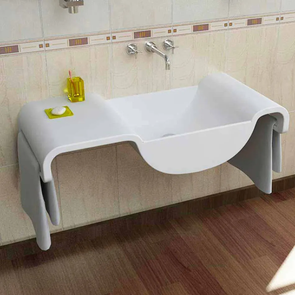 Mobilje për banjo me lavaman Wave Sink Made in Italy Viadurini
