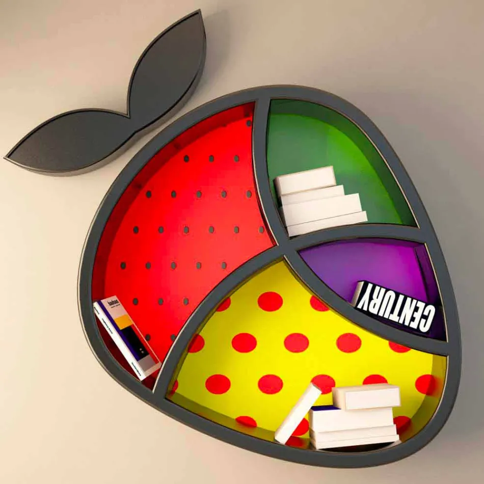 Dizajni i rafteve të Librit Poppy Made in Italy Viadurini