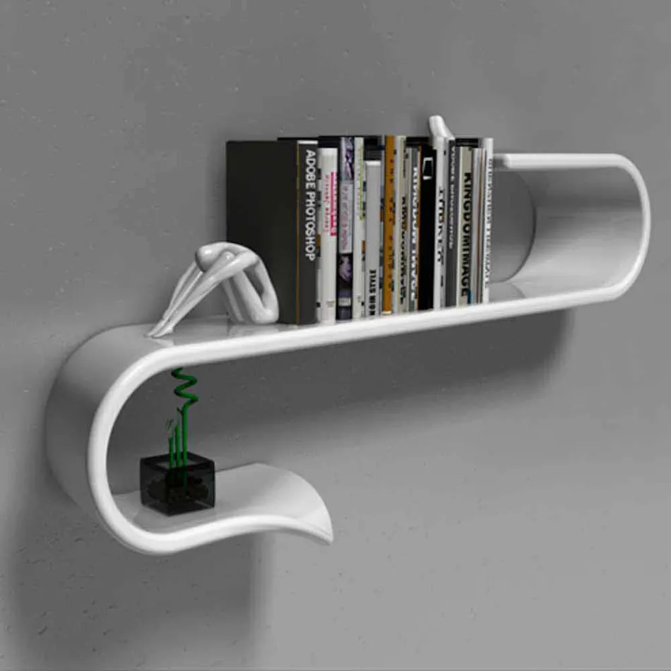 Dizajnimi i rafteve Waveshelf Moderne Made in Italy Viadurini