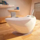 Boomerang Moderne Desk Zyra Made in Italy Viadurini