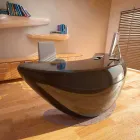 Boomerang Moderne Desk Zyra Made in Italy Viadurini