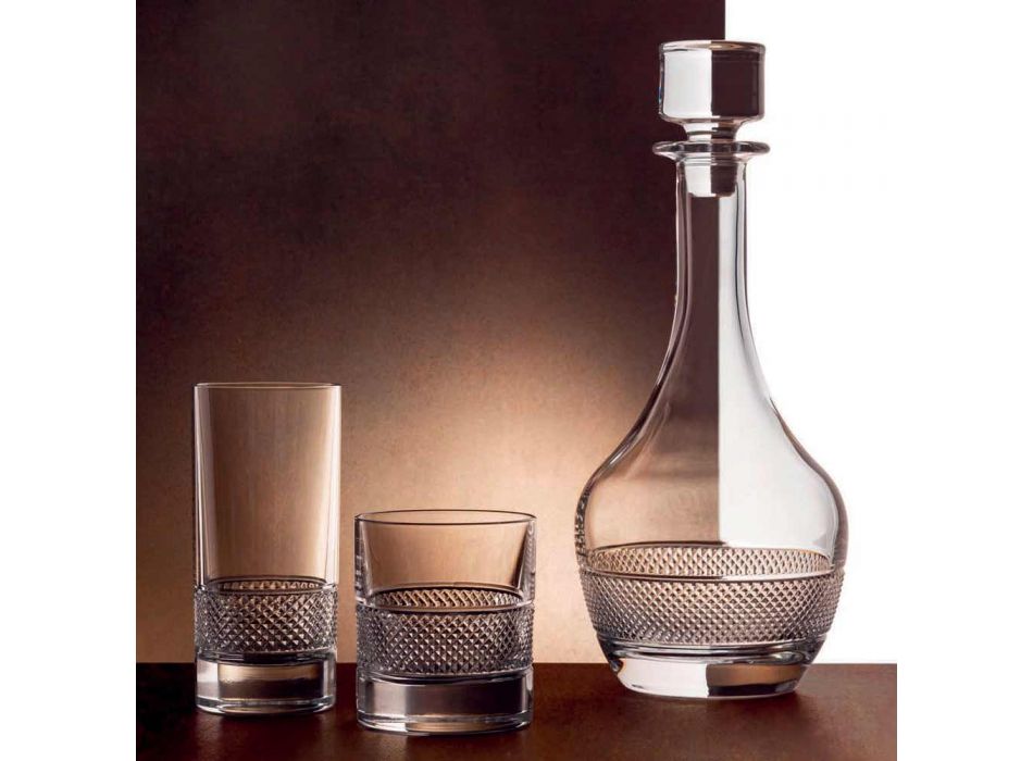 2 shishe vere me kapak kristal ekologjik me dizajn të rrumbullakët - Milito Viadurini