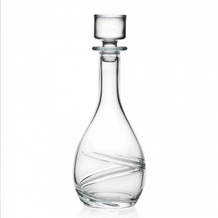 2 shishe vere dhe kapak eko kristal i zbukuruar me duar luksoze - Ciklon Viadurini