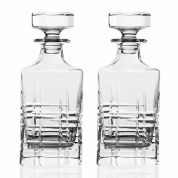 2 shishe uiski me kapak katror të dekoruar me kristal - Aritmi