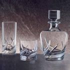 2 shishe uiski kristali me tapë luksoze të zbukuruar me dizajn - Advent Viadurini
