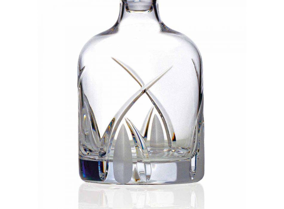 2 shishe uiski me kapak dizenjimi cilindrik në Eco Crystal - Montecristo