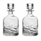 2 shishe uiski kristali të dekoruara Eco dhe kapak luksoz për dizajn - Titanium Viadurini