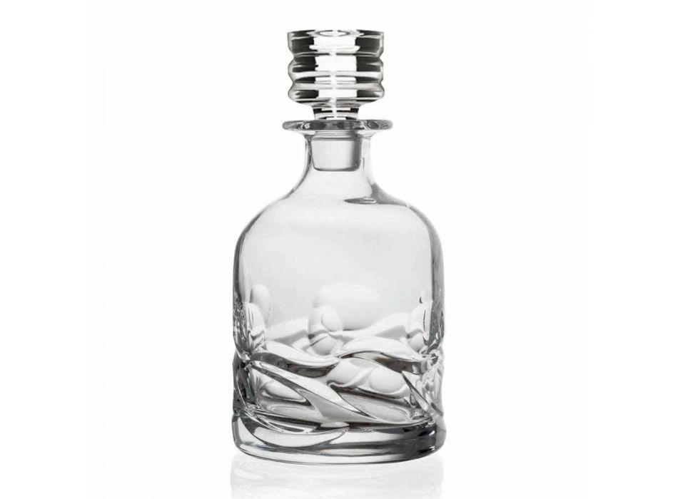 2 shishe uiski kristali të dekoruara Eco dhe kapak luksoz për dizajn - Titanium