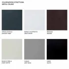 2 Chaise Longues stackable në natyrë në metal dhe pëlhura të bëra në Itali - Perlo Viadurini