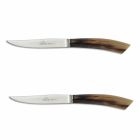2 Thika bifteku me brirë ose dorezë druri Prodhuar në Itali - Marino Viadurini