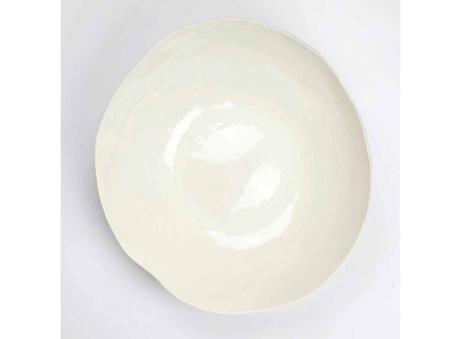 2 tasa sallate me porcelan të bardhë Pjesë unike të dizajnit italian - Arciconcreto Viadurini