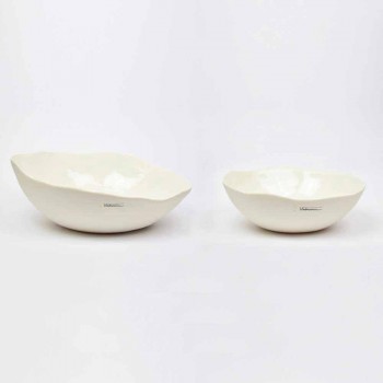 2 tasa sallate me porcelan të bardhë Pjesë unike të dizajnit italian - Arciconcreto