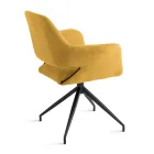 2 Kolltuqe të Rrotullueshme 180° të Veshura me Tapiceri prej Pëlhure dhe Kornizë Metalike - Ivana Viadurini