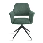 2 Kolltuqe Rrotulluese 180° të Veshura me Tapiceri prej Pëlhure dhe Kornizë Metalike - Ivana Viadurini