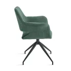 2 Kolltuqe Rrotulluese 180° të Veshura me Tapiceri prej Pëlhure dhe Kornizë Metalike - Ivana Viadurini