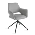 2 Kolltuqe të Rrotullueshme 180° të Veshura me Tapiceri prej Pëlhure dhe Kornizë Metalike - Ivana Viadurini