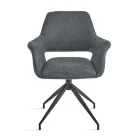 2 Kolltuqe Rrotulluese 180° të Veshura me Tapiceri prej Pëlhure dhe Kornizë Metalike - Ivana Viadurini