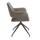 2 Kolltuqe të Rrotullueshme 180° të Veshura me Tapiceri prej Pëlhure dhe Kornizë Metalike - Ivana Viadurini