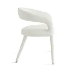 2 Kolltuqe të veshura me tapiceri në pëlhurë Bouclè me kornizë të mbuluar - Domenica Viadurini