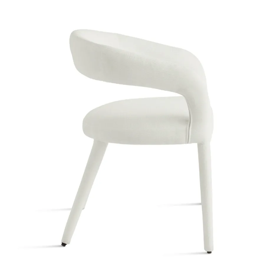 2 Kolltuqe të veshura me tapiceri në pëlhurë Bouclè me kornizë të mbuluar - Domenica Viadurini