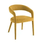 2 Kolltuqe të veshura me tapiceri në pëlhurë Bouclè me kornizë të mbuluar - Domenica Viadurini