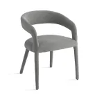 2 Kolltuqe të veshura me tapiceri në pëlhurë Bouclè me kornizë të mbuluar - Domenica Viadurini