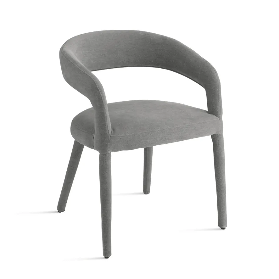 2 Kolltuqe të veshura me tapiceri në pëlhurë Bouclè me kornizë të mbuluar - Domenica Viadurini