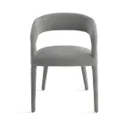 2 Kolltuqe të veshura me tapiceri në pëlhurë Bouclè me kornizë të mbuluar - Domenica Viadurini