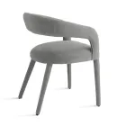 2 Kolltuqe të veshura me tapiceri në pëlhurë Bouclè me kornizë të mbuluar - Domenica Viadurini