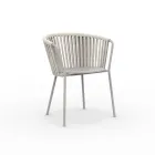 2 Kolltuqe mbrapa kopshti inox dhe litar - Luxura Viadurini