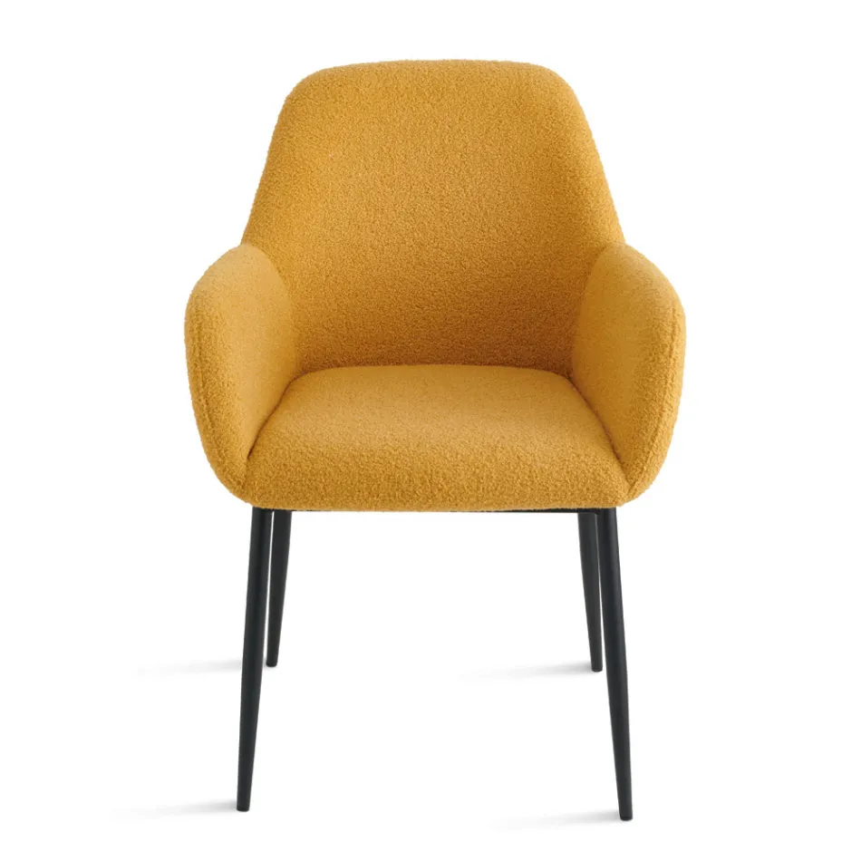 2 Kolltuqe prej Pëlhure Bouclè në Ngjyra të Ndryshme dhe Kornizë Metalike - Teodora Viadurini