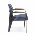 2 Karrige me Armrests në Leatherette Vintage Effect Homemotion - Clare Viadurini
