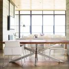 2 karrige me mbështetëse të mbuluara nga lëkura në dizajn modern Homemotion - Farra Viadurini