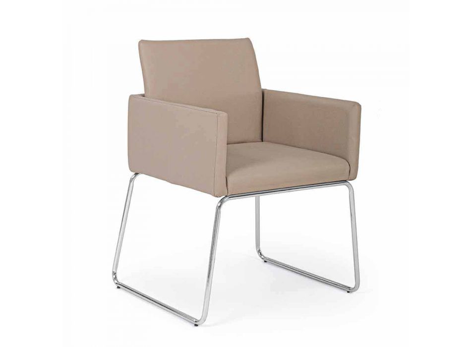 2 karrige me mbështetëse të mbuluara nga lëkura në dizajn modern Homemotion - Farra