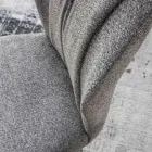 2 Karrige të Brendshme në Metal Grafit me Sedilje prej Pëlhure Bliss - Tenia Viadurini